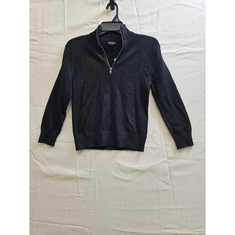 Art Class Boys Black Quarter‎ Zip Mock Neck Sweater Size S 6/7 332 03 6057